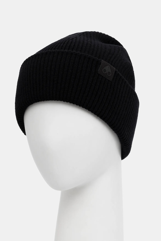 MOOSE KNUCKLES czapka z dodatkiem wełny Neige M35MA520 czarny AW25