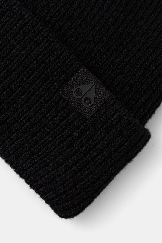 Akcesoria MOOSE KNUCKLES czapka z dodatkiem wełny Neige M35MA520 czarny