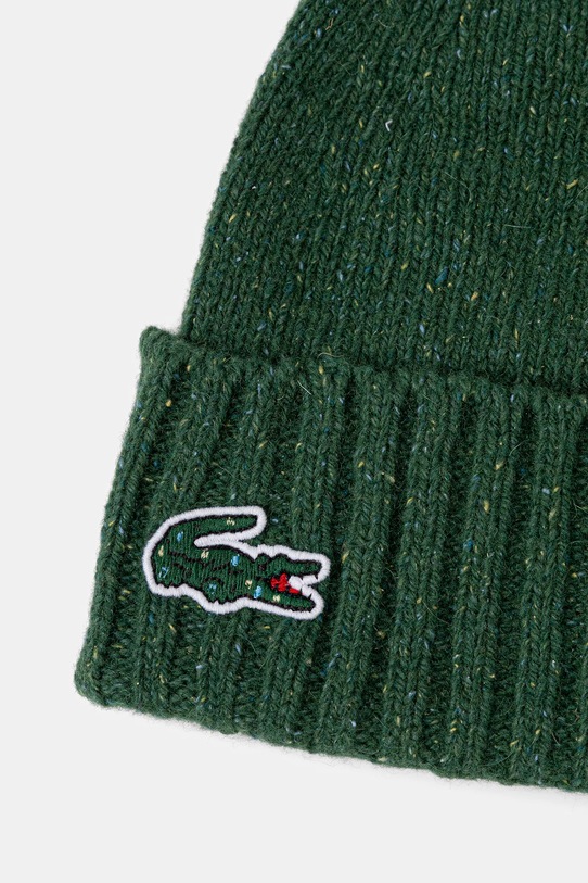 Akcesoria Lacoste czapka z dodatkiem wełny RB5995 zielony