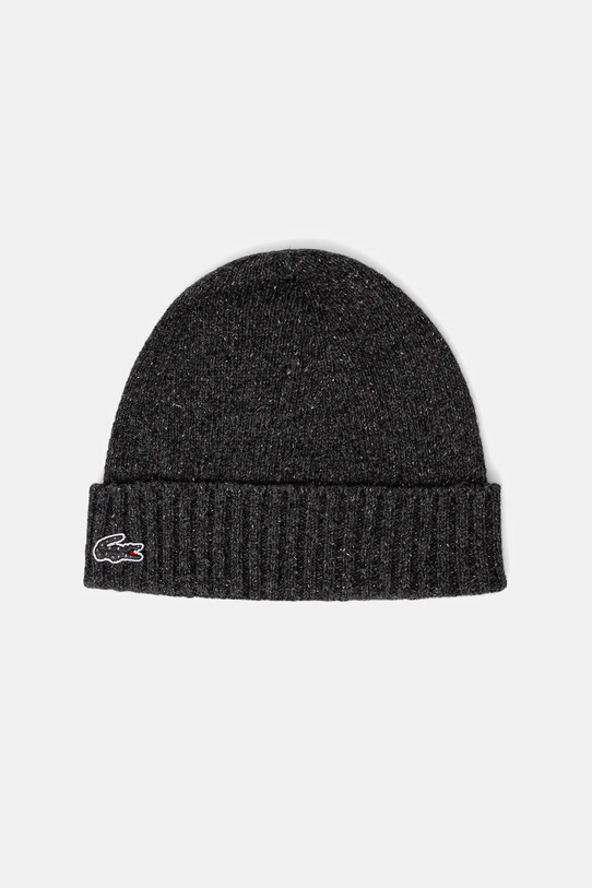 Lacoste czapka z dodatkiem wełny melanż szary RB5995