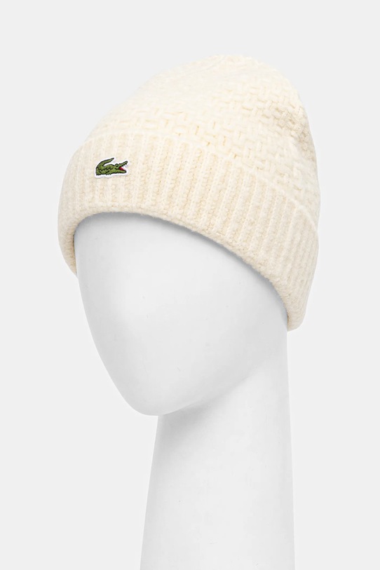 Lacoste czapka z dodatkiem wełny RB8203 beżowy AW25