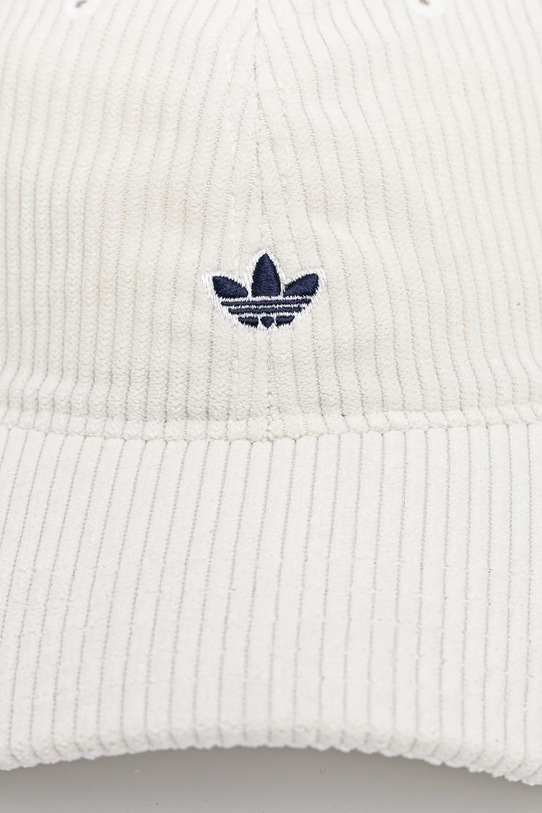 Κοτλέ καπέλο μπέιζμπολ adidas Originals JW8019 λευκό AW25