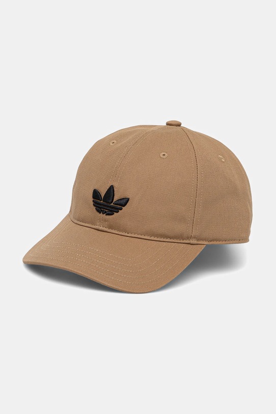adidas Originals czapka z daszkiem bawełniana aplikacja beżowy JY5064