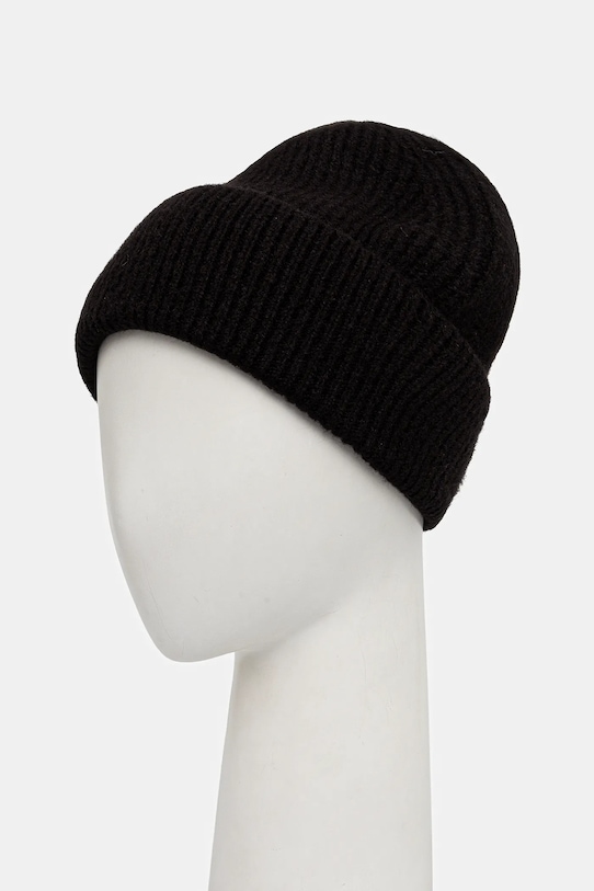 Σκουφί από μείγμα μαλλιού Jack Wolfskin FUZZY A65238 μαύρο AW25