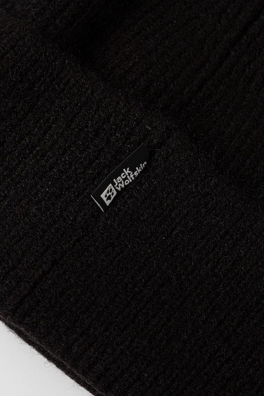 Αξεσουάρ Σκουφί από μείγμα μαλλιού Jack Wolfskin FUZZY A65238 μαύρο