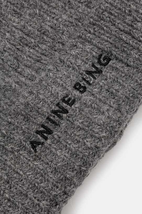 Akcesoria Anine Bing czapka z dodatkiem wełny elia A.12.10621 szary