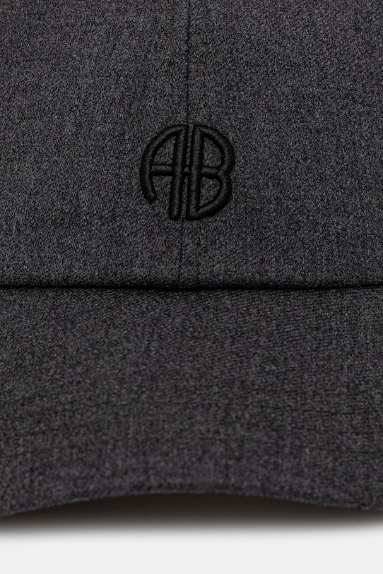 Anine Bing czapka z daszkiem wełniana jeremy A.12.11385 szary AW25