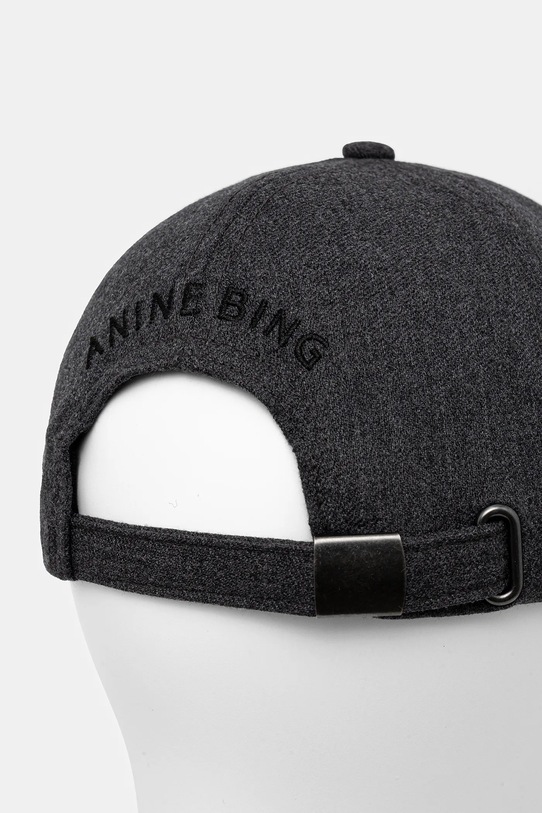 Akcesoria Anine Bing czapka z daszkiem wełniana jeremy A.12.11385 szary