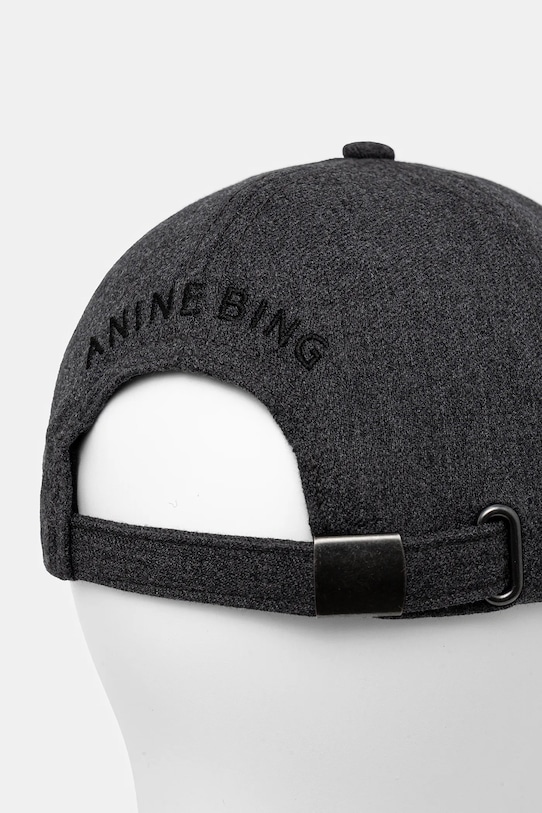 Akcesoria Anine Bing czapka z daszkiem wełniana jeremy A.12.11385 szary