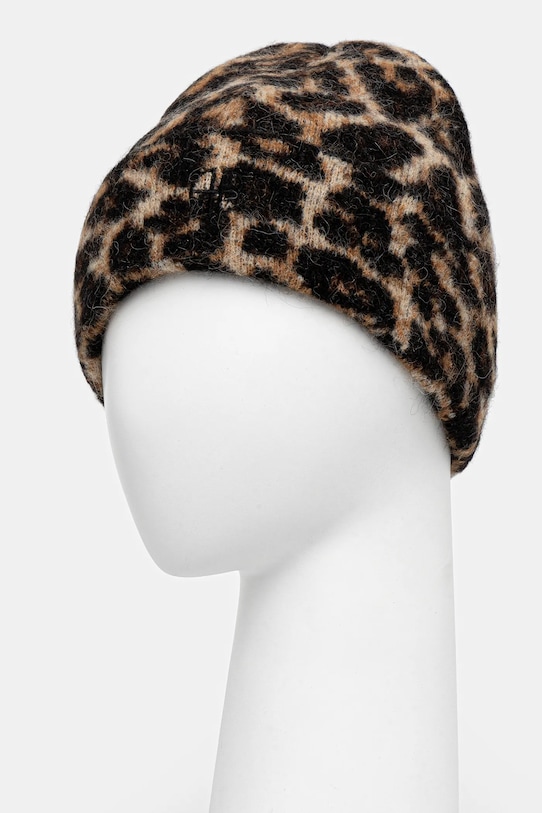 Anine Bing czapka z dodatkiem wełny elia A.12.11733 brązowy AW25