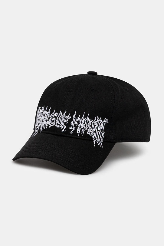 VETEMENTS czapka z daszkiem bawełniana Cof bawełna czarny UCF76CA100B