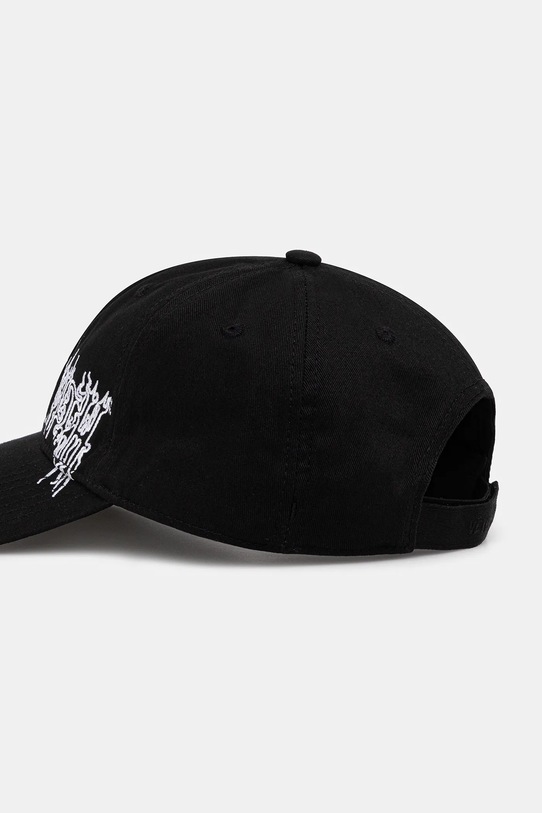 Akcesoria VETEMENTS czapka z daszkiem bawełniana Cof UCF76CA100B czarny