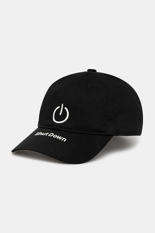 VETEMENTS czapka z daszkiem bawełniana Shut Down bawełna czarny UH76CA790B