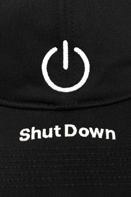 VETEMENTS czapka z daszkiem bawełniana Shut Down UH76CA790B czarny AW25