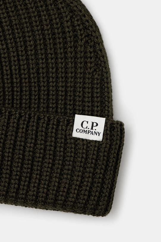 Akcesoria C.P. Company czapka wełniana 19CMAC164A005509A zielony