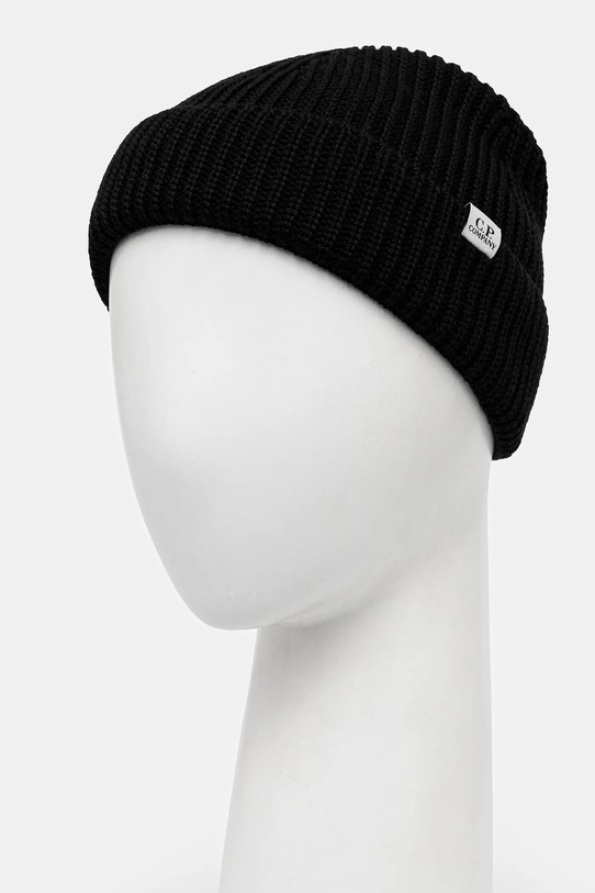 C.P. Company czapka wełniana 19CMAC164A005509A czarny AW25