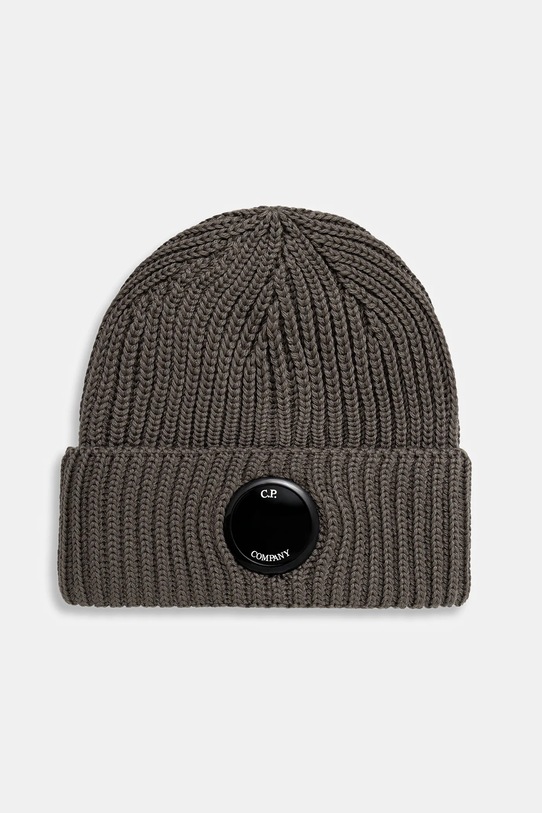C.P. Company czapka wełniana gruba brązowy 19CMAC739A005509A