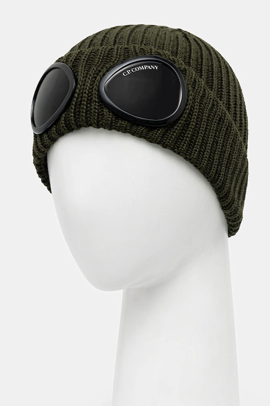 C.P. Company wool beanie RFCMAC742A005509A green AW25