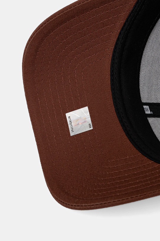 New Era czapka z daszkiem bawełniana brązowy 60691406