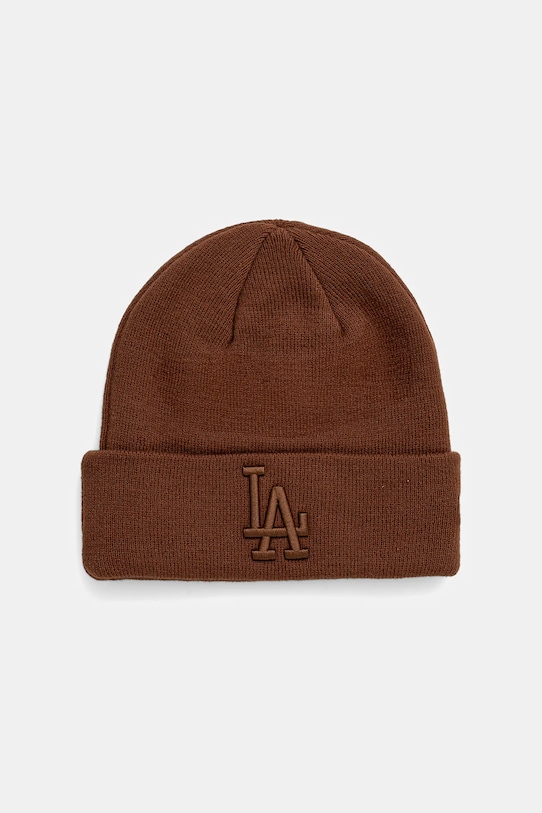 Шапка New Era средно дебел кафяв 60691384