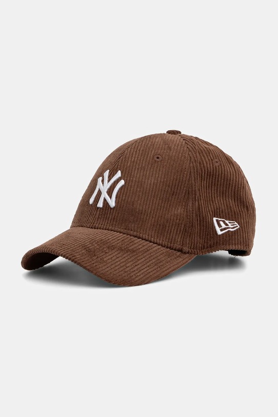 New Era czapka z daszkiem bawełniana 0 aplikacja brązowy 60691054