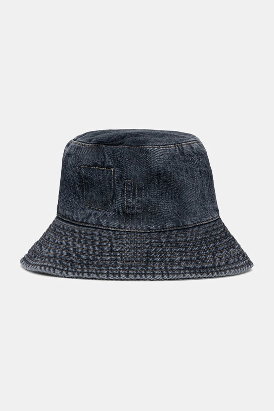 Rick Owens DRKSHDW kapelusz bawełniany Gilligan Hat gładkie niebieski DA02E7479.DGY