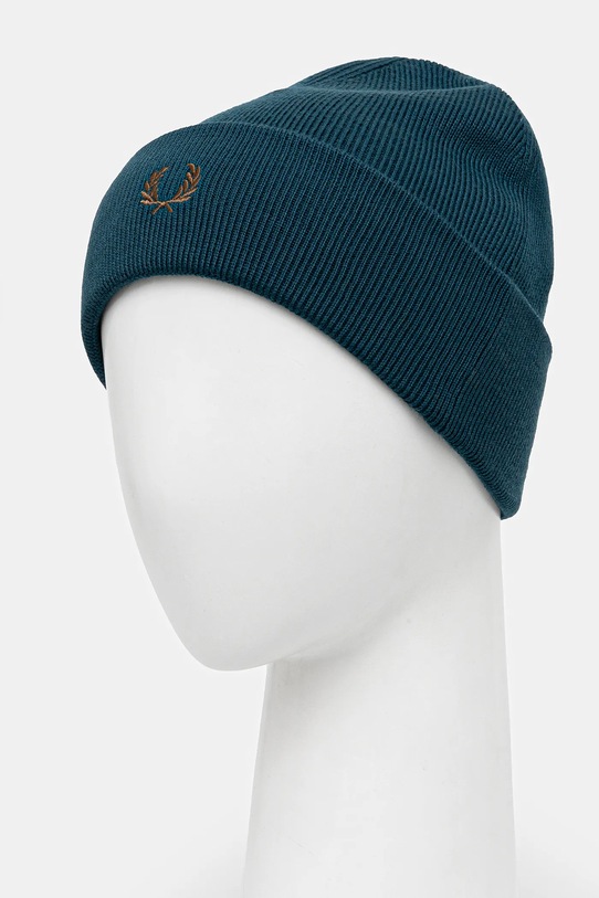 Fred Perry czapka z wełną C8161 turkusowy AW25
