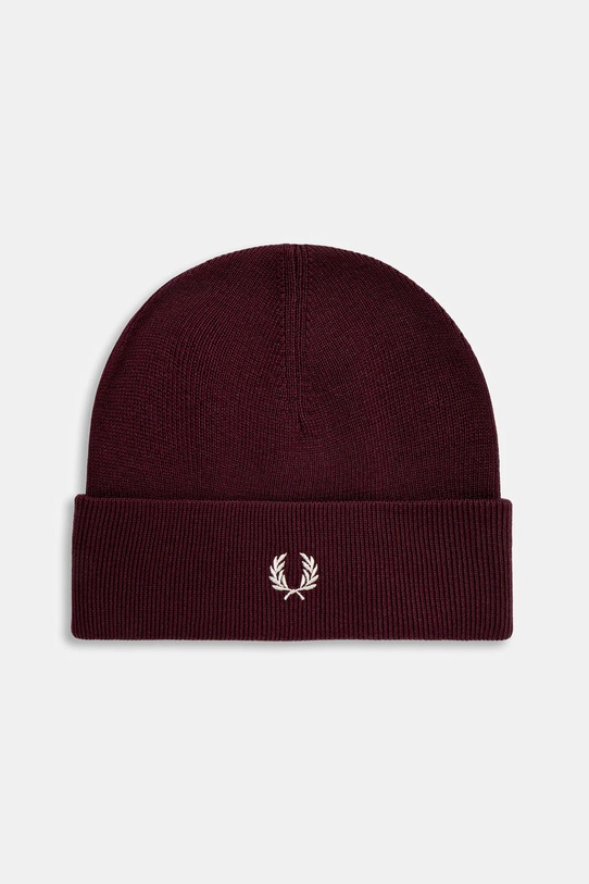 Fred Perry czapka z wełną gładkie bordowy C8161