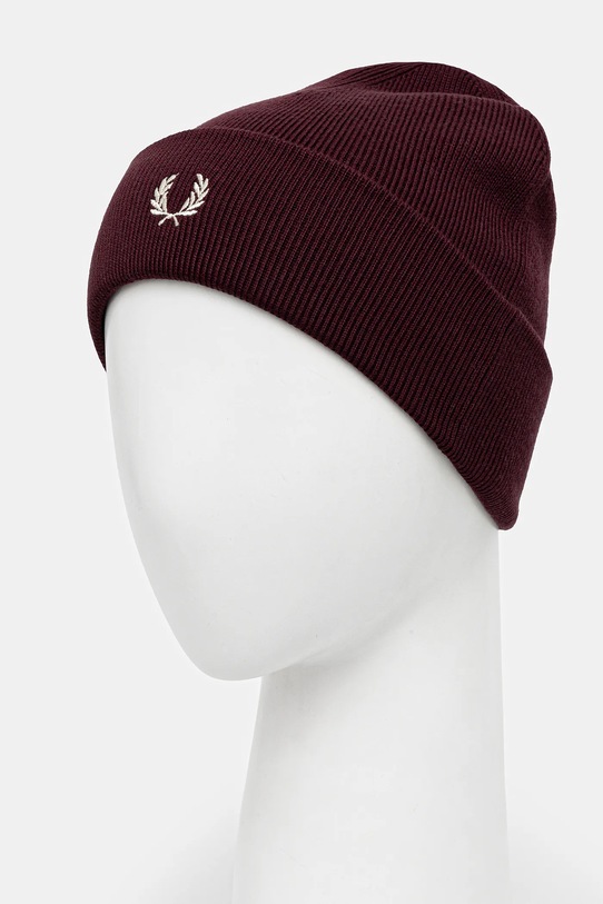 Fred Perry czapka z wełną C8161 bordowy AW25