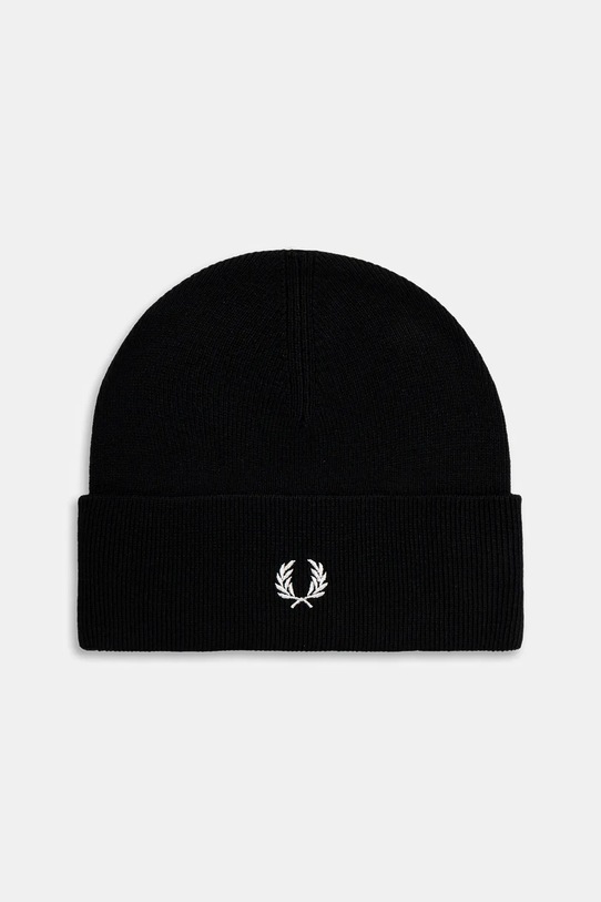 Fred Perry czapka z wełną gładkie czarny C8161