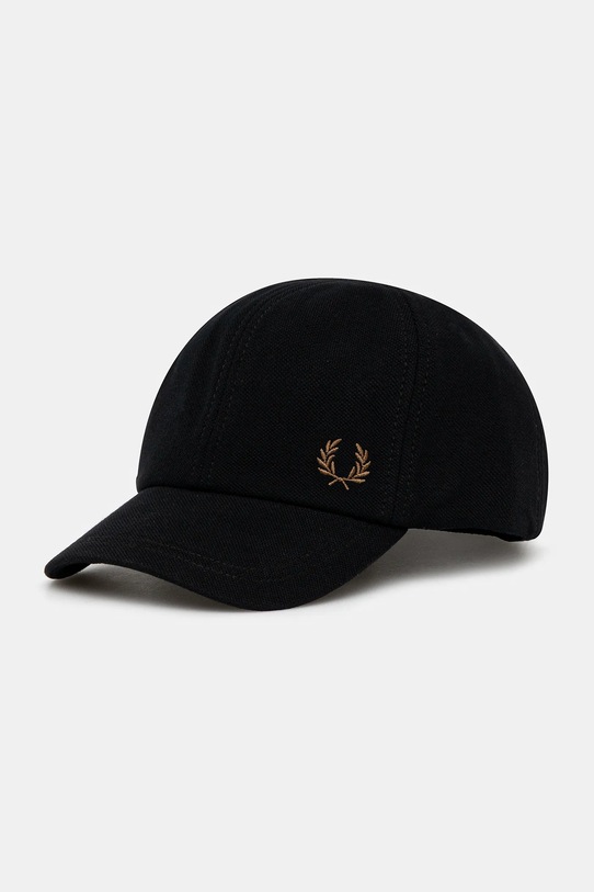 Fred Perry șapcă de baseball din bumbac uni negru HW6726