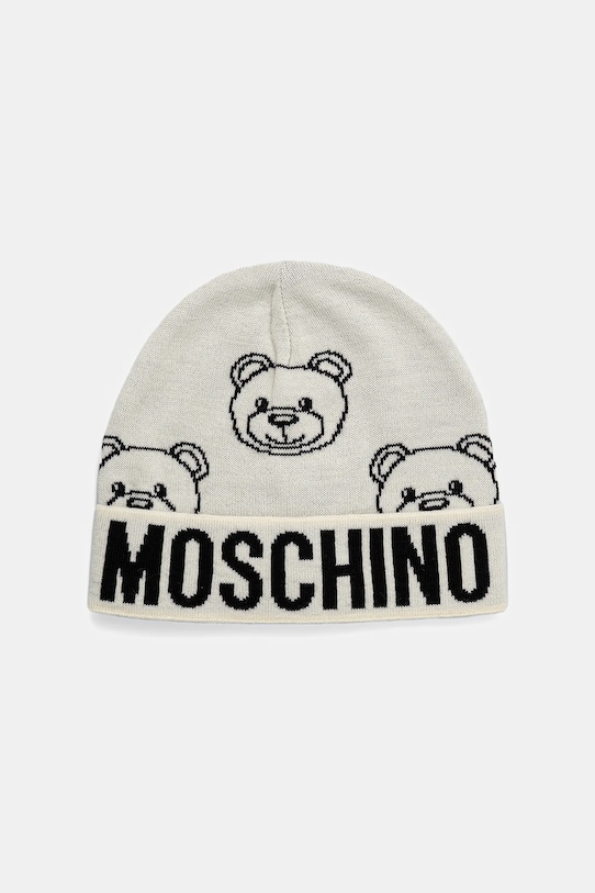 Moschino căciulă de lână cu modele bej M3321.65443
