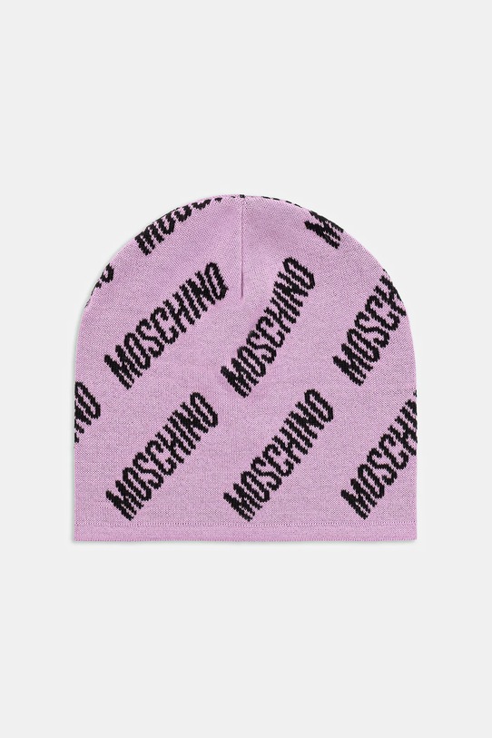 Čepice s vlnou Moschino tenká fialová M5859.60112