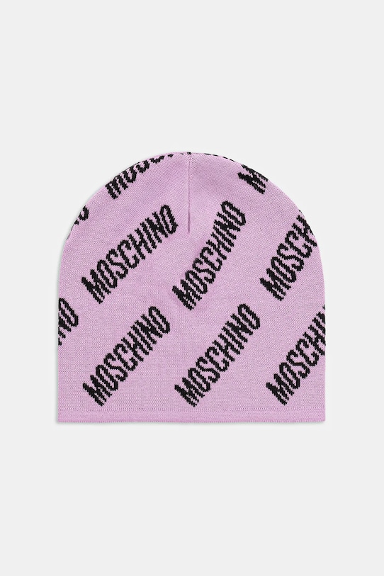 Moschino czapka z wełną cienka fioletowy M5859.60112