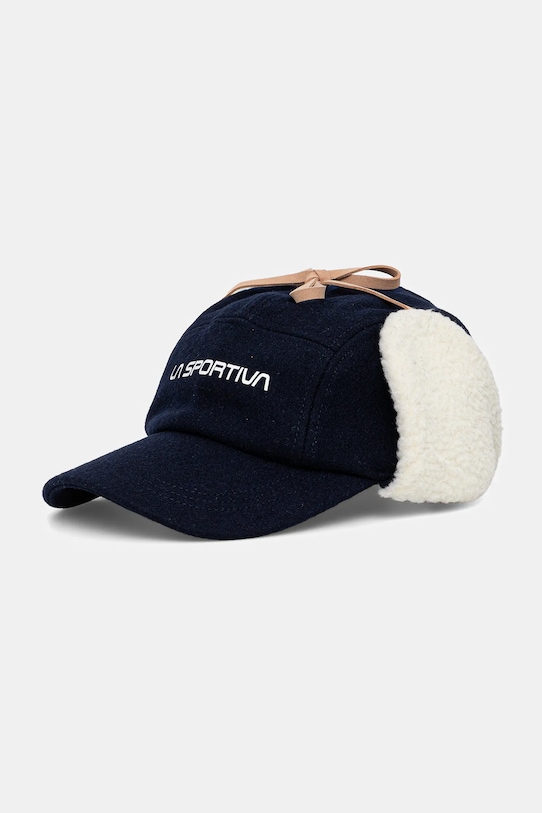 Čiapka s prímesou vlny LA Sportiva Forest Earflap Planet friendly tmavomodrá ZZCH044