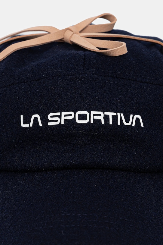 Čiapka s prímesou vlny LA Sportiva Forest Earflap ZZCH044 tmavomodrá AW25