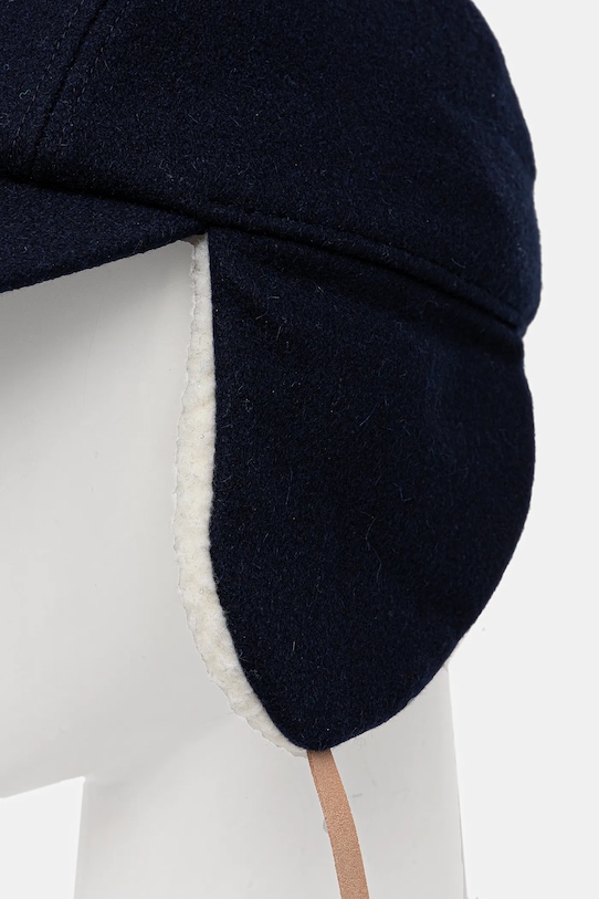 Čiapka s prímesou vlny LA Sportiva Forest Earflap ZZCH044 tmavomodrá