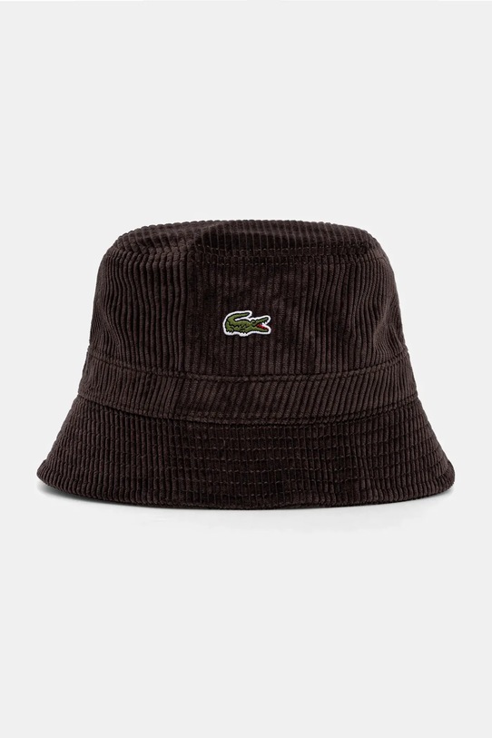 Lacoste kapelusz sztruksowy gładkie brązowy RK2934