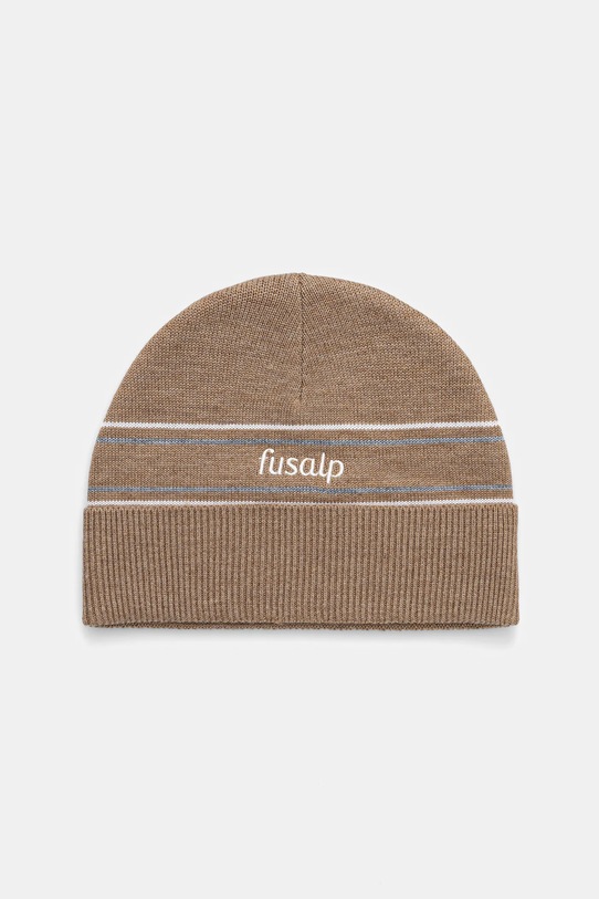 Fusalp czapka z dodatkiem wełny Retro cienka beżowy I3714