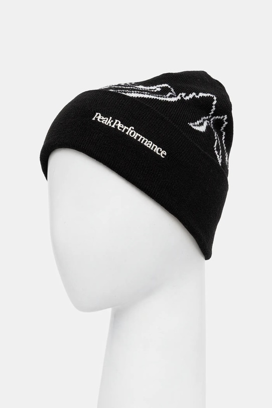 Akcesoria Peak Performance czapka z dodatkiem wełny G79880 czarny