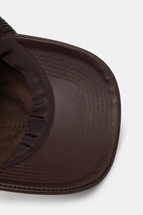 Wales Bonner czapka z daszkiem z dodatkiem wełny Grace Wool Cap brązowy UA25HA08.CO10.903