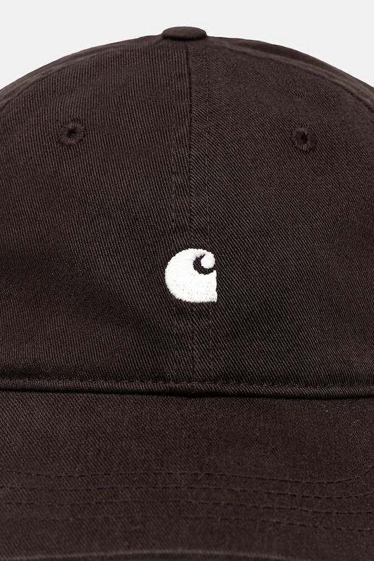 Бавовняна бейсболка Carhartt WIP Madison Logo Cap I023750.39GXX коричневий AW25