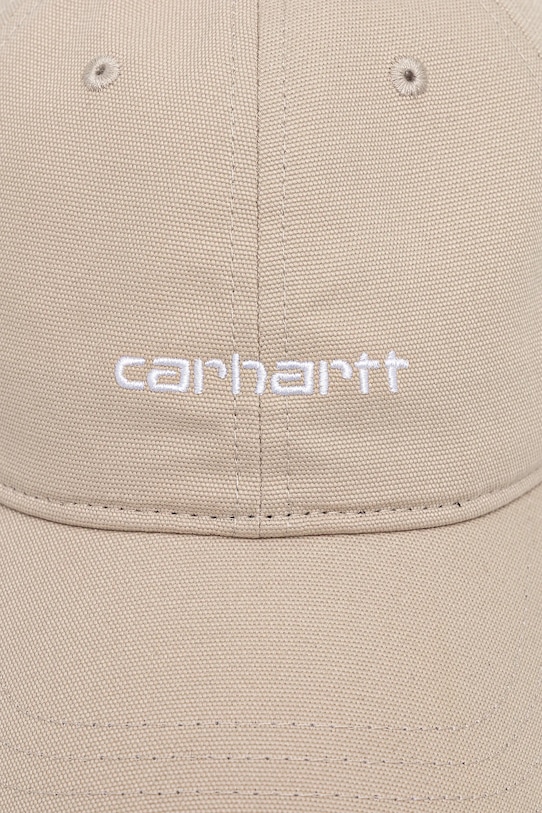 Pamučna kapa sa šiltom Carhartt WIP Canvas Script Cap I028876.2W1XX bež AW25