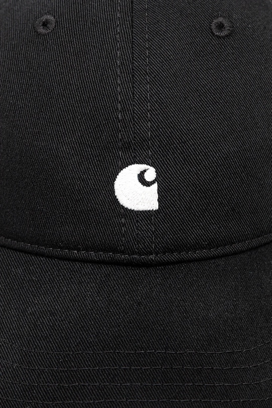 Carhartt WIP berretto da baseball in cotone W' Madison Logo Cap I034606.K02XX nero AW25