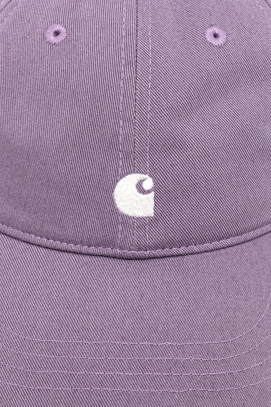Памучна шапка с козирка Carhartt WIP W' Madison Logo Cap I034606.38NXX виолетов AW25