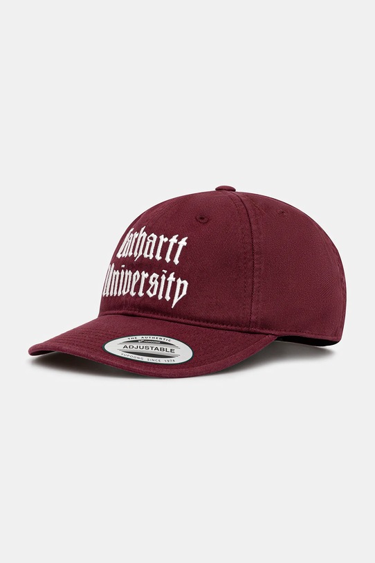 Хлопковая кепка Carhartt WIP Schooling Cap хлопок бордо I035629.3DVXX