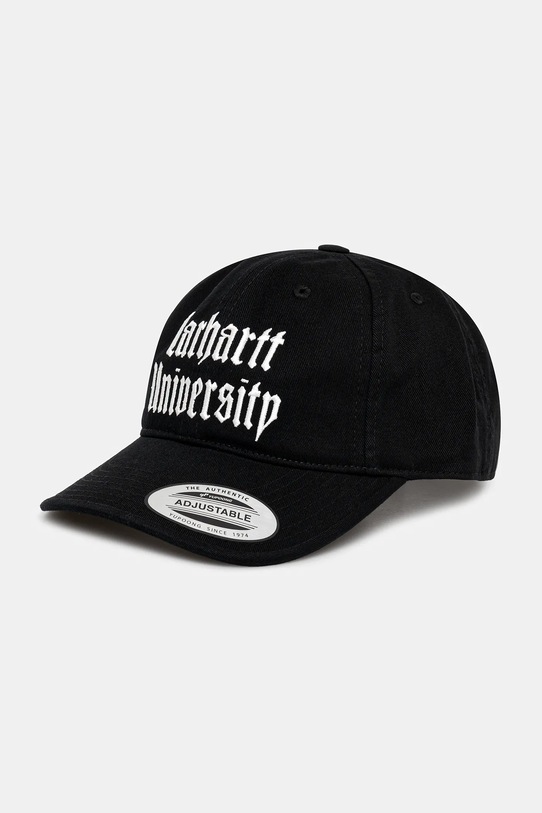 Pamučna kapa sa šiltom Carhartt WIP Schooling Cap natpis crna I035629.K02XX