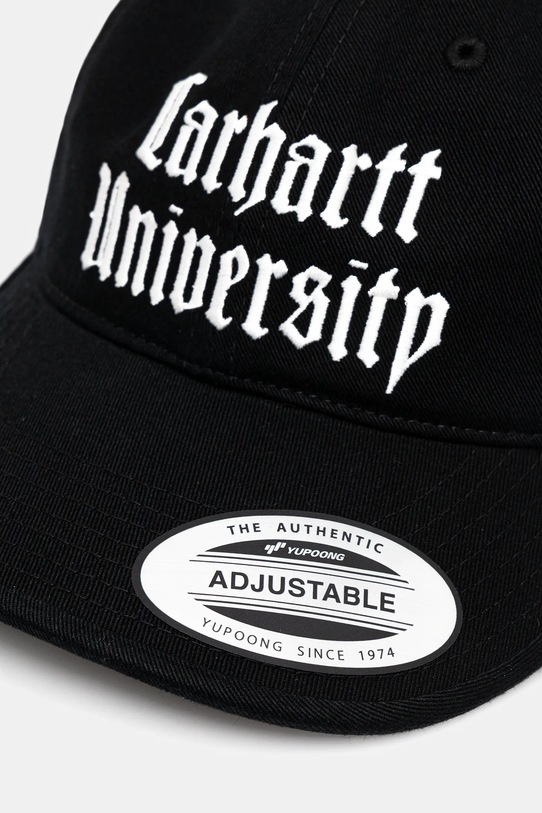 Carhartt WIP șapcă de baseball din bumbac Schooling Cap I035629.K02XX negru AW25