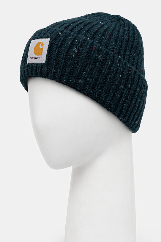 Carhartt WIP czapka z dodatkiem wełny Anglistic Beanie I013193.3ARXX turkusowy AW25