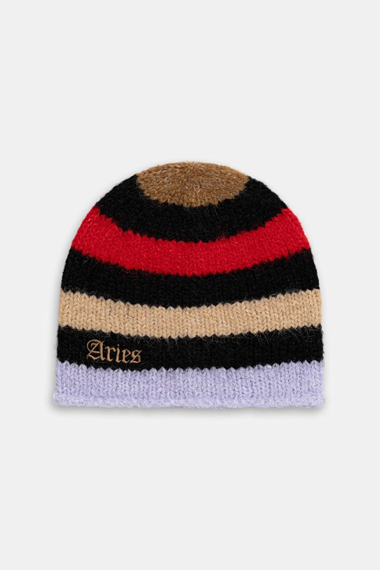 Aries czapka z dodatkiem wełny Brushed Stripe cienka multicolor AR9003304